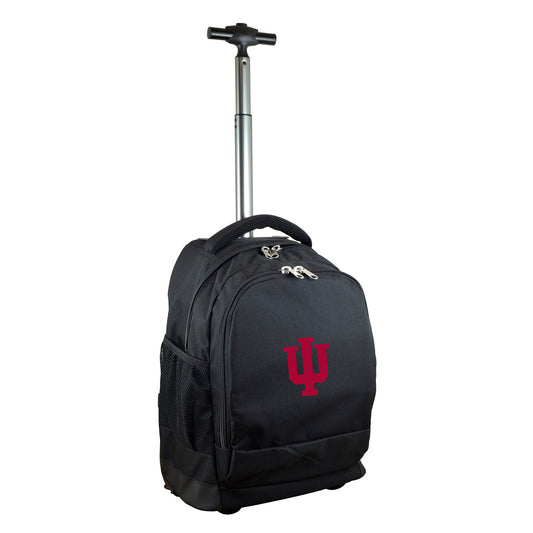 Black Indiana Hoosiers 19'' Premium Wheeled Backpack