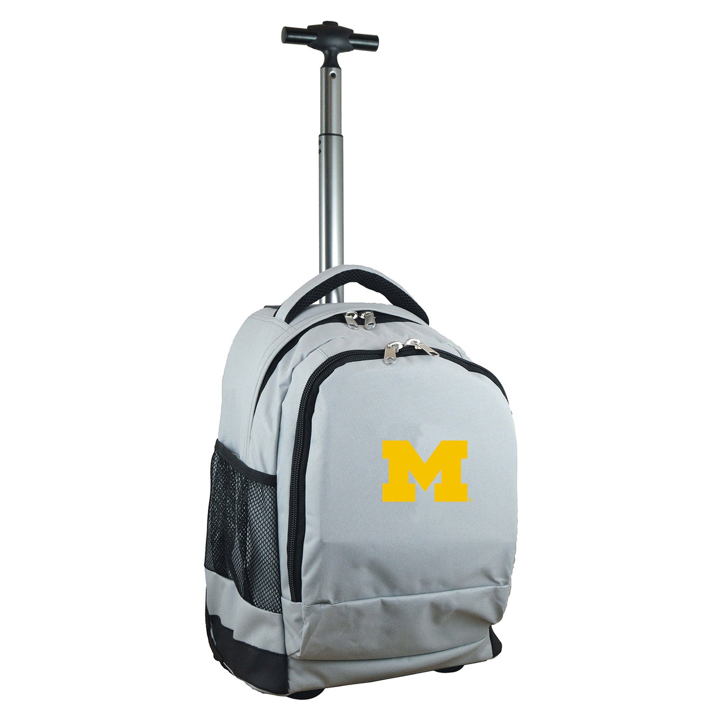 Gray Michigan Wolverines 19'' Premium Wheeled Backpack