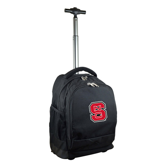 Black NC State Wolfpack 19'' Premium Wheeled Backpack