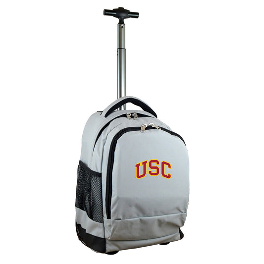 Gray USC Trojans 19'' Premium Wheeled Backpack