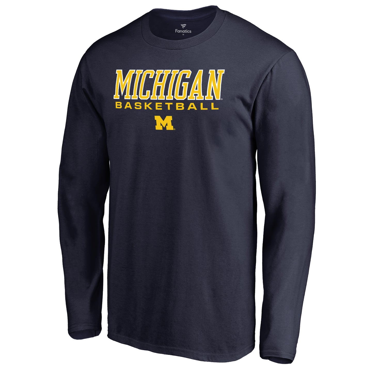 Men's Navy Michigan Wolverines True Sport Basketball Long Sleeve T-Shirt