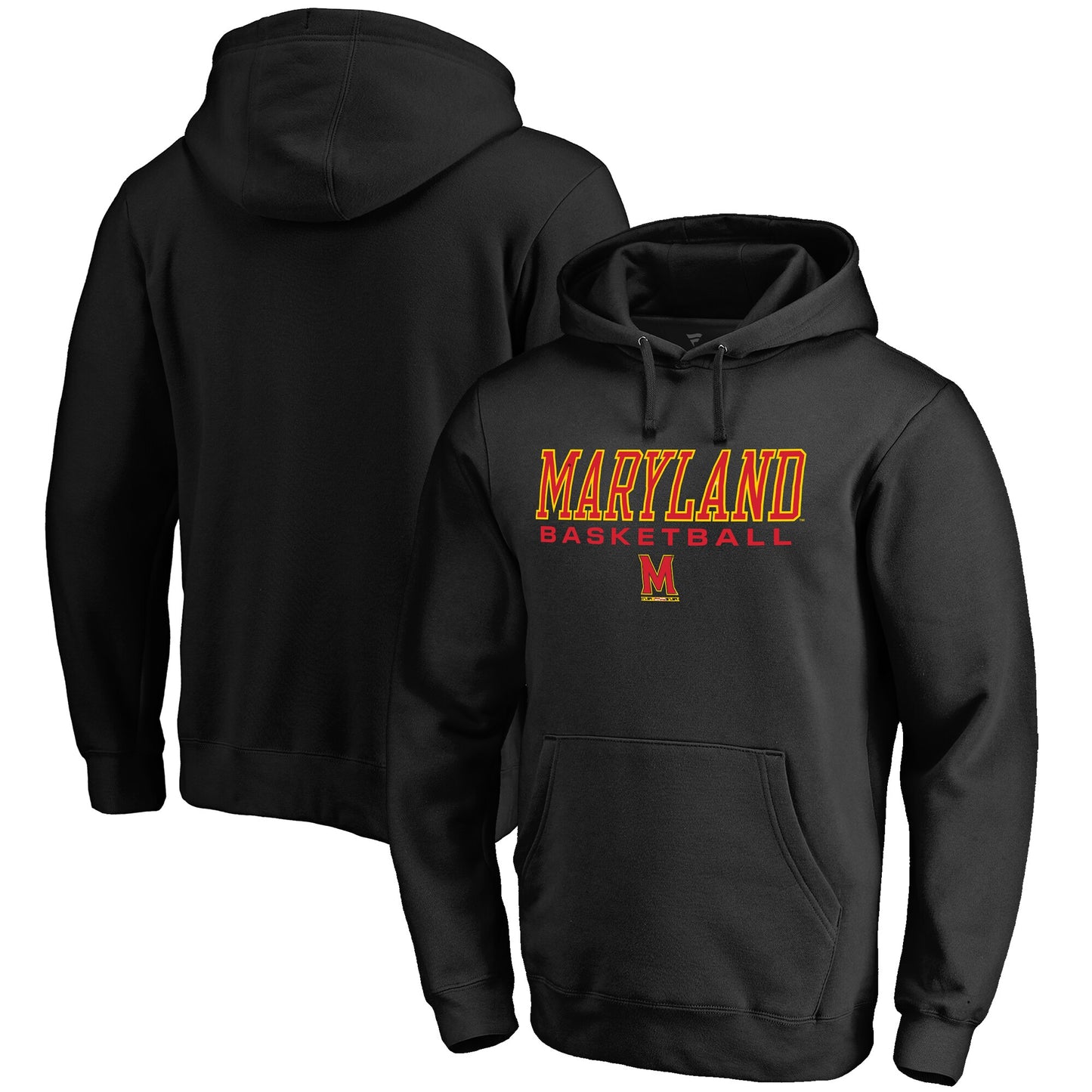 Men's Black Maryland Terrapins Basketball True Sport Pullover Hoodie