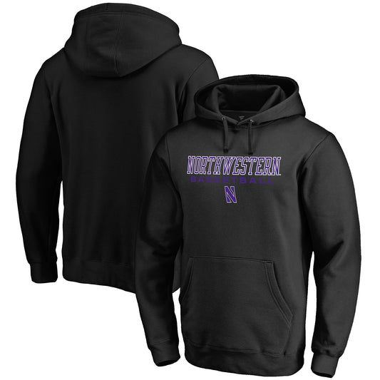 Men's Black Northwestern Wildcats Basketball True Sport Pullover Hoodie