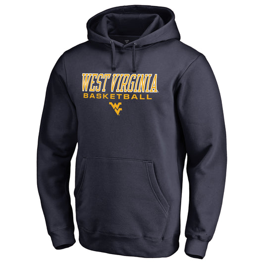 Men's Navy West Virginia Mountaineers Basketball True Sport Pullover Hoodie