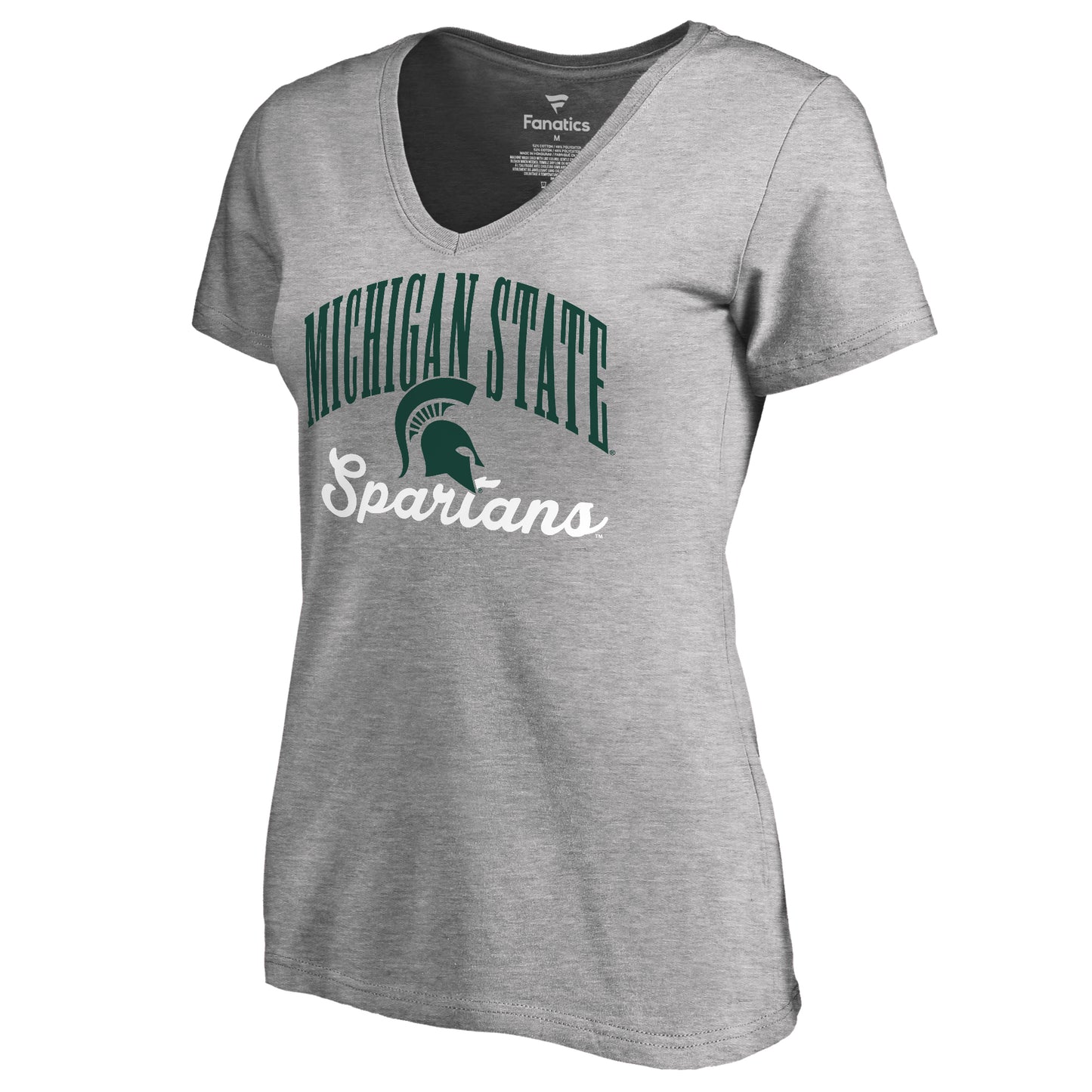 Women's Ash Michigan State Spartans Victory Script T-Shirt