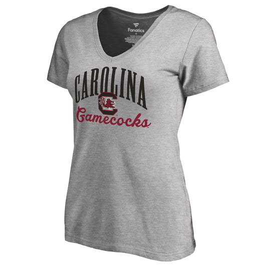 Women's Ash South Carolina Gamecocks Victory Script T-Shirt