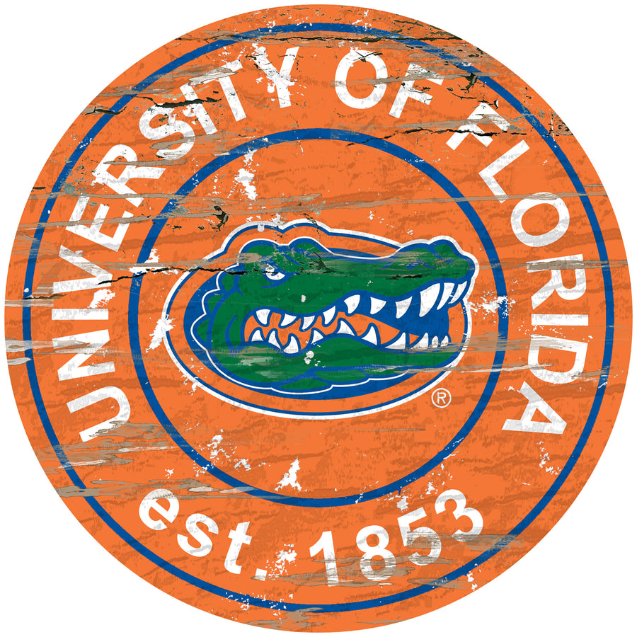 Florida Gators 23.5" Distressed Round Sign