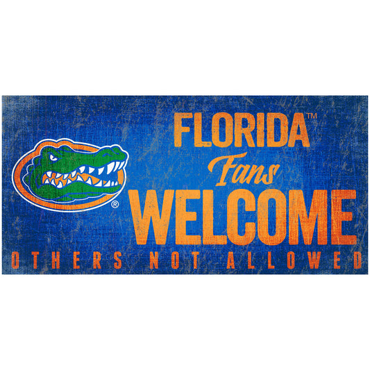 Florida Gators 6" x 12" Fans Welcome Sign