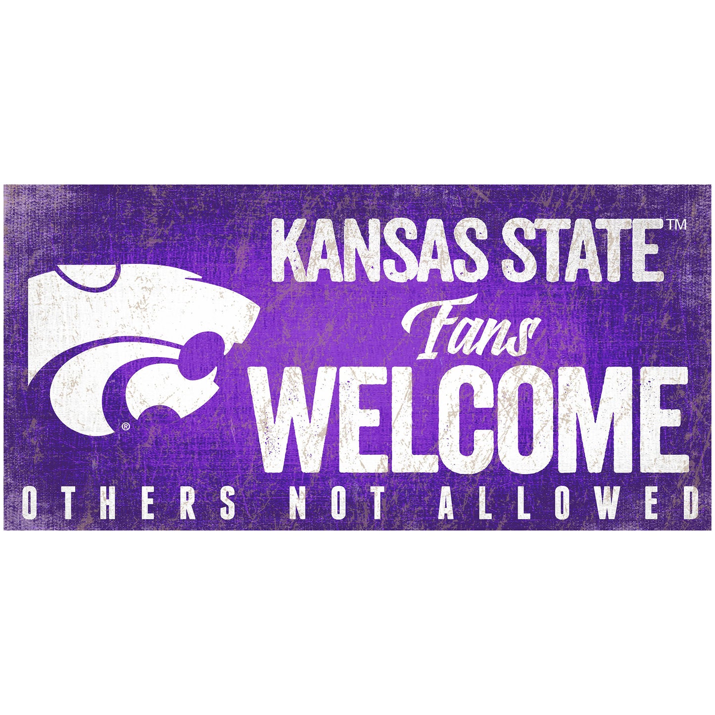 Kansas State Wildcats 6" x 12" Fans Welcome Sign