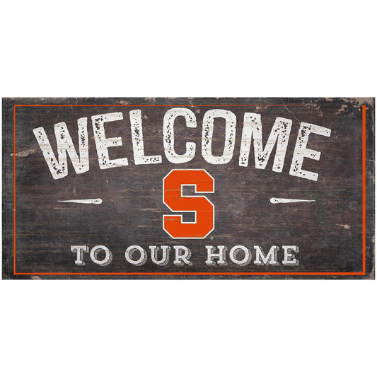 Syracuse Orange 6" x 12" Welcome To Our Home Sign
