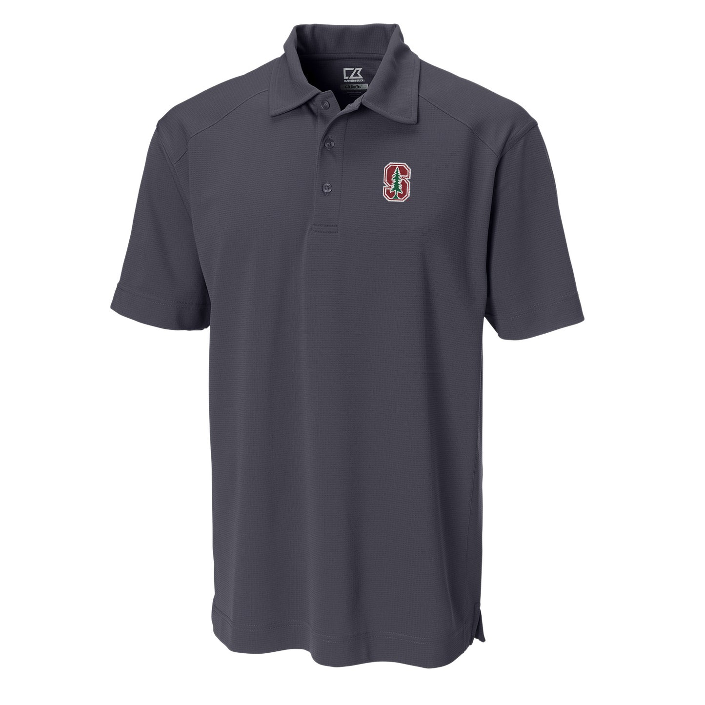 Men's Cutter & Buck Gray Stanford Cardinal Big & Tall DryTec Genre Polo