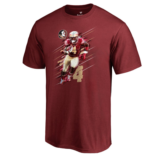 Men's Dalvin Cook Garnet Florida State Seminoles Fade Away T-Shirt