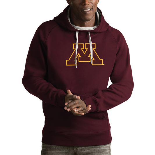 Men's Antigua Maroon Minnesota Golden Gophers Victory Pullover Hoodie