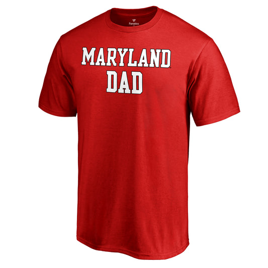 Men's Red Maryland Terrapins Team Dad Crewneck T-Shirt