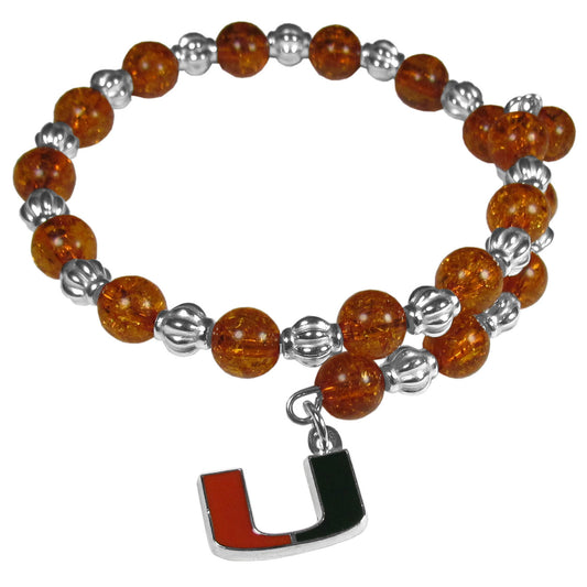 Women's Miami Hurricanes 400 Degrees Beaded Bracelet