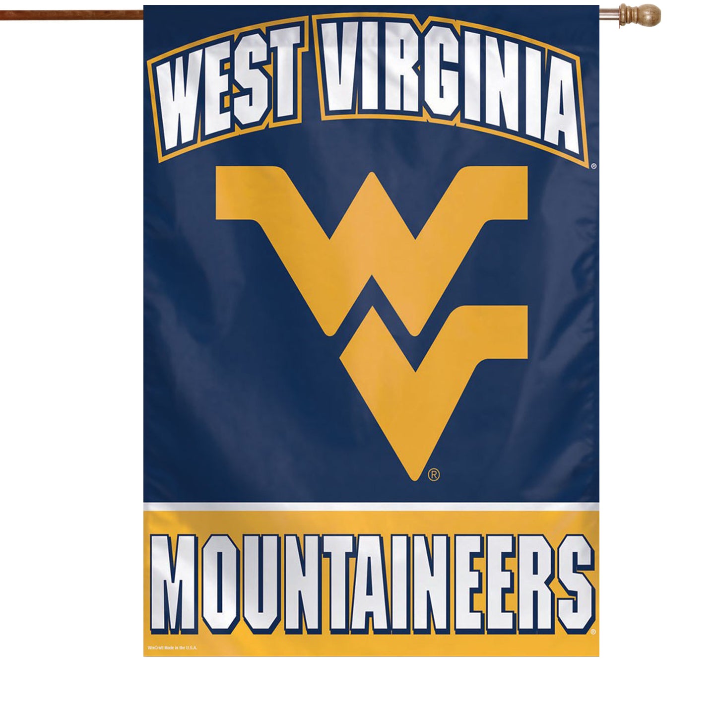 WinCraft West Virginia Mountaineers 28" x 40" Full Name Single-Sided Vertical Banner