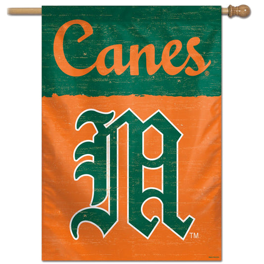 WinCraft Miami Hurricanes 28" x 40" College Vault Single-Sided House Banner