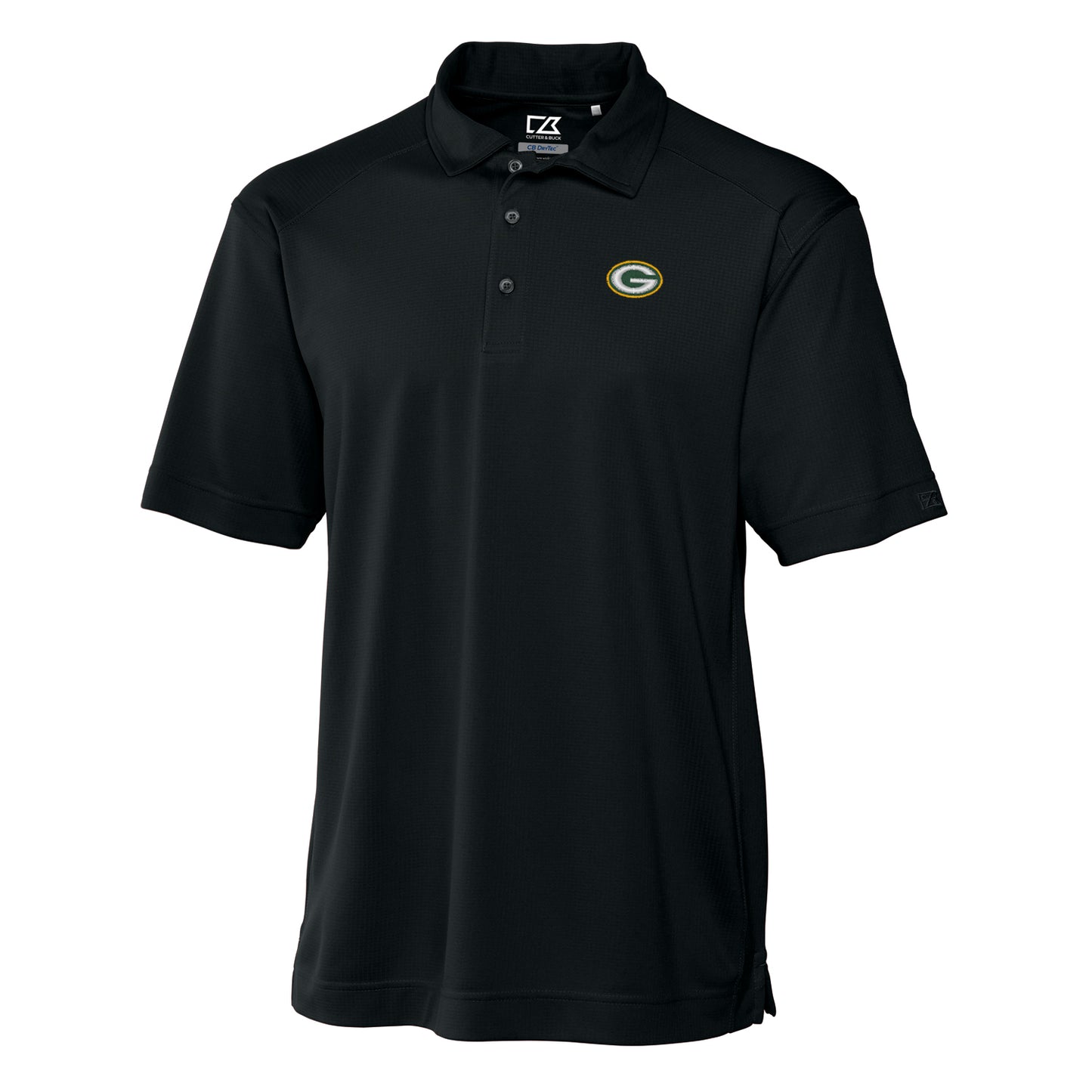 Men's Cutter & Buck Black Green Bay Packers Big & Tall DryTec Genre Polo