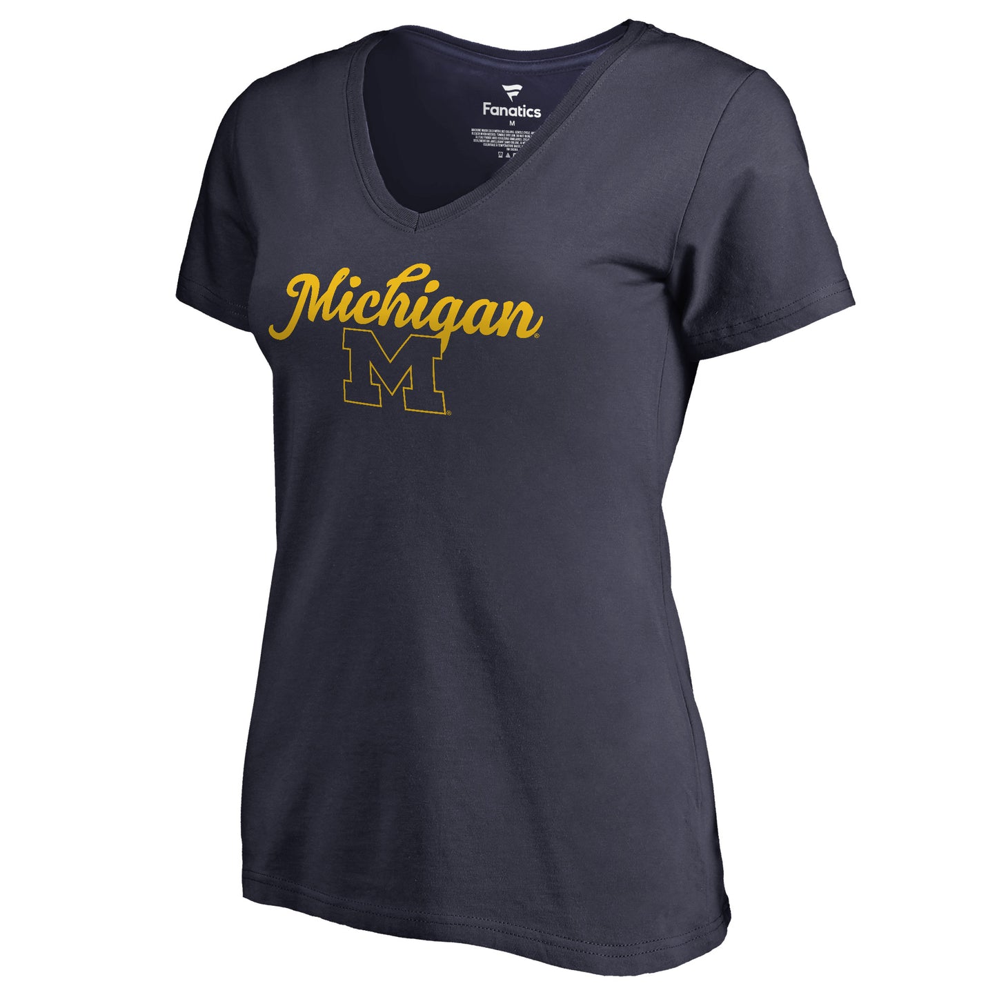 Women's Navy Michigan Wolverines Freehand T-Shirt