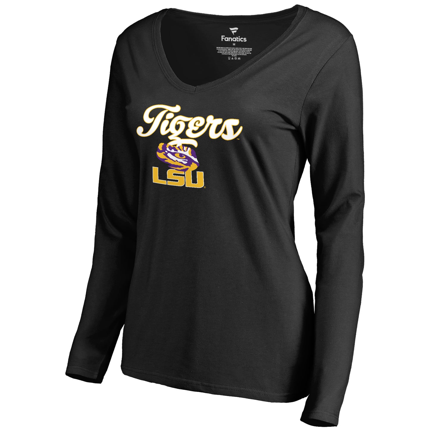 Women's Black LSU Tigers Freehand Long Sleeve T-Shirt