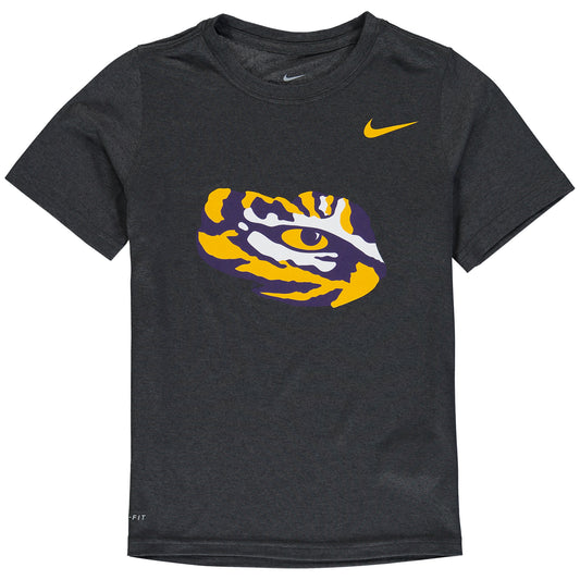 Youth Nike LSU Tigers Anthracite Logo Legend Performance T-Shirt