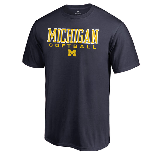 Men's Navy Michigan Wolverines True Sport Softball T-Shirt