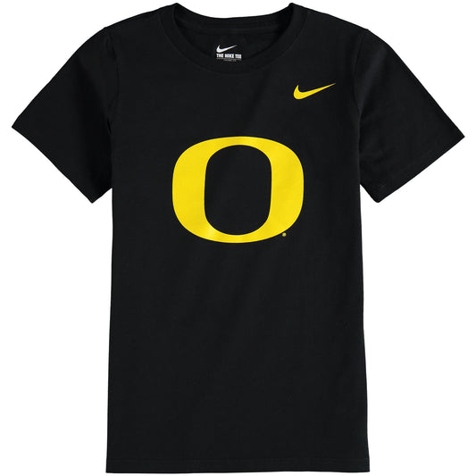 Youth Nike Black Oregon Ducks Cotton Logo T-Shirt