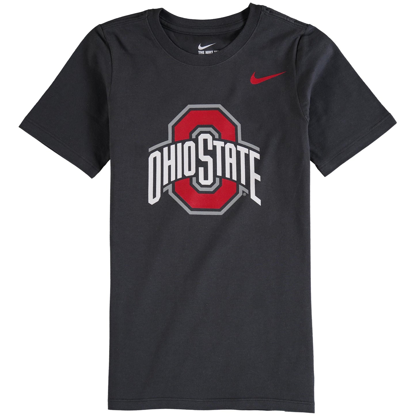 Youth Nike Anthracite Ohio State Buckeyes Cotton Logo T-Shirt