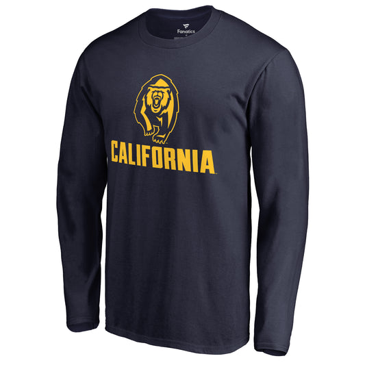 Men's Navy Cal Bears Team Lockup Long Sleeve T-Shirt