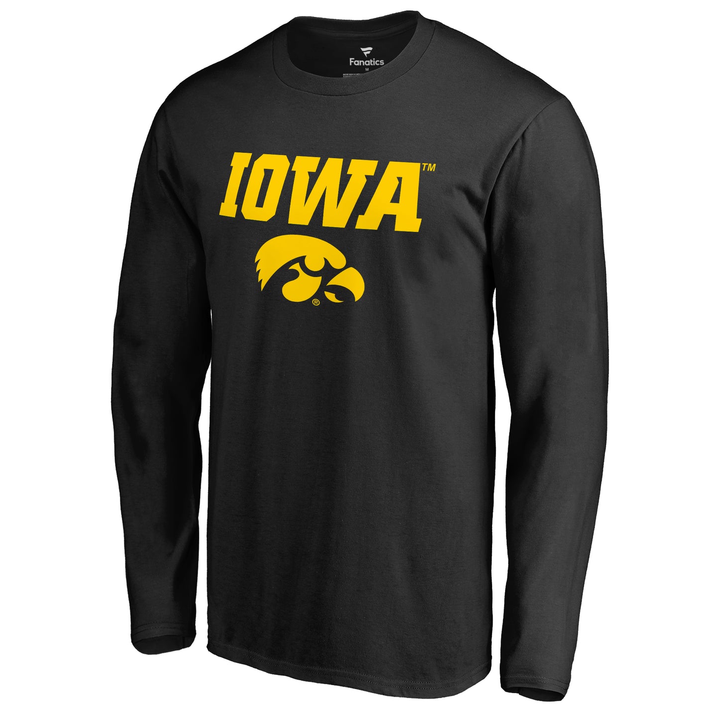 Men's Black Iowa Hawkeyes Team Lockup Long Sleeve T-Shirt