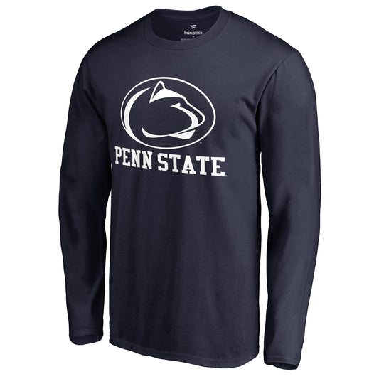 Men's Navy Penn State Nittany Lions Team Lockup Long Sleeve T-Shirt