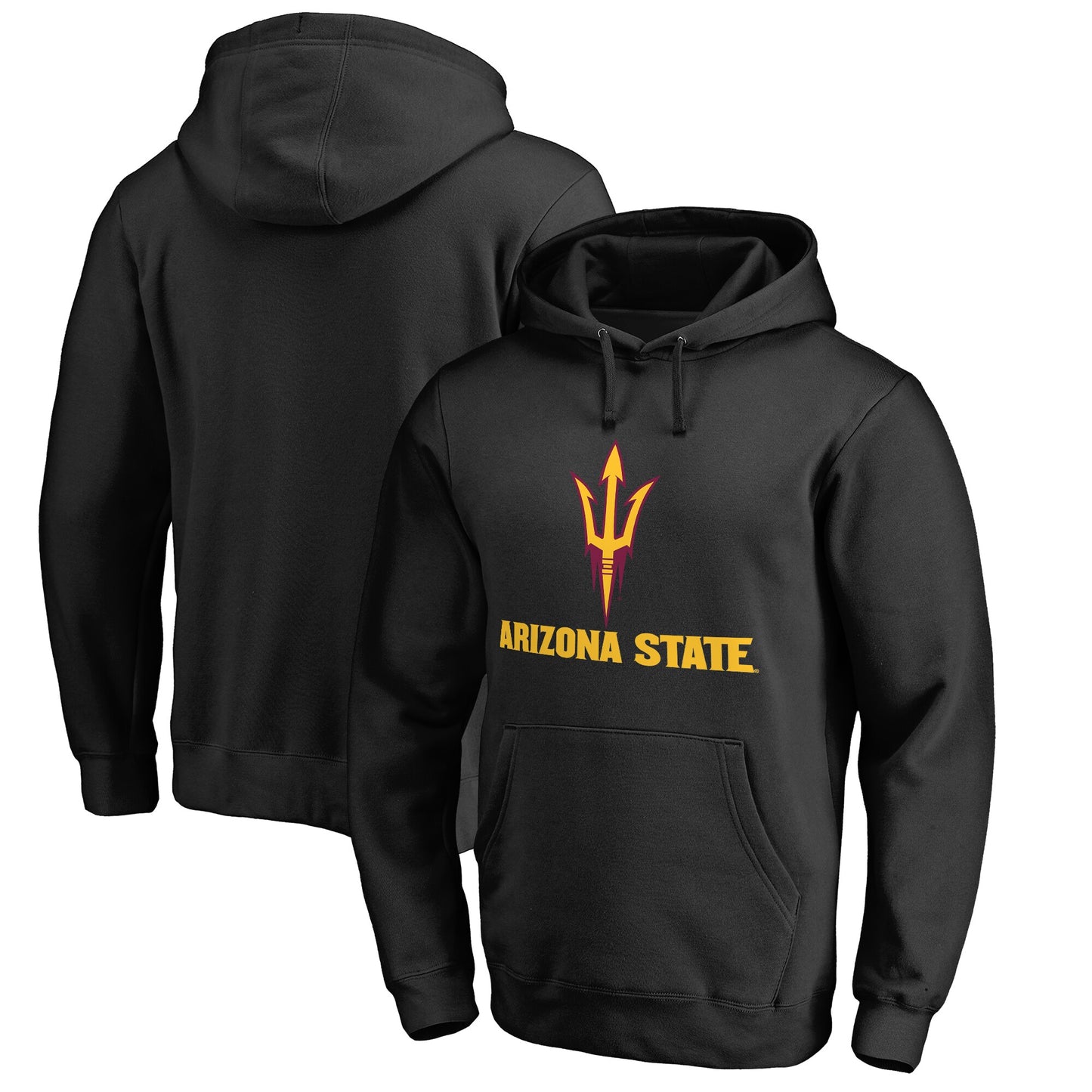 Men's Black Arizona State Sun Devils Team Lockup Pullover Hoodie