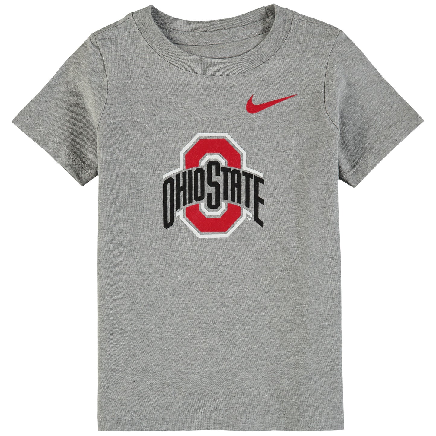 Toddler Nike Heathered Gray Ohio State Buckeyes Logo T-Shirt