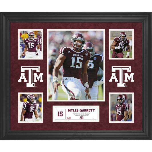 Myles Garrett Texas A&M Aggies Framed 23" x 27" 5-Photo Collage