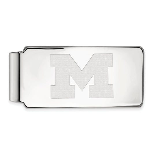 Michigan Wolverines Sterling Silver Money Clip