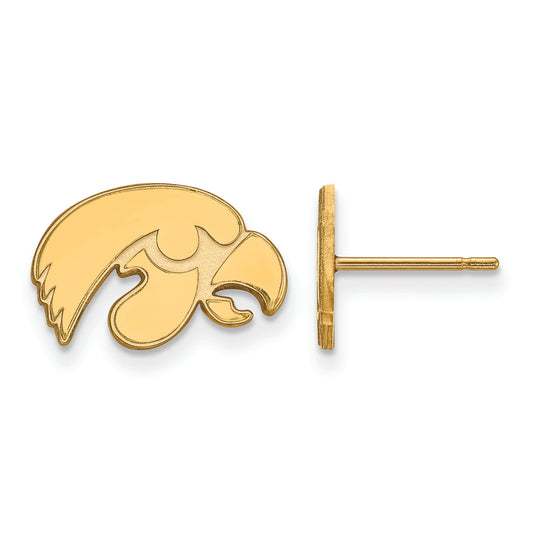 Women's Iowa Hawkeyes Gold Plated XS Post Earrings