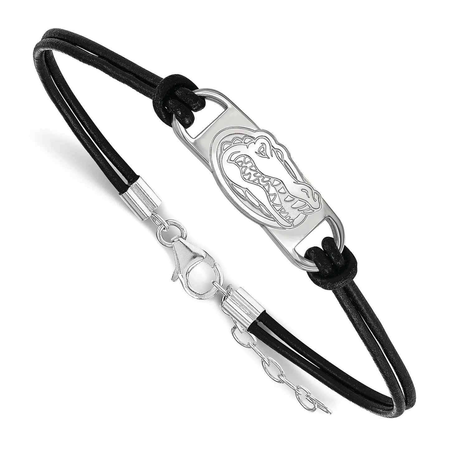 Women's Florida Gators Sterling Silver Leather Bracelet