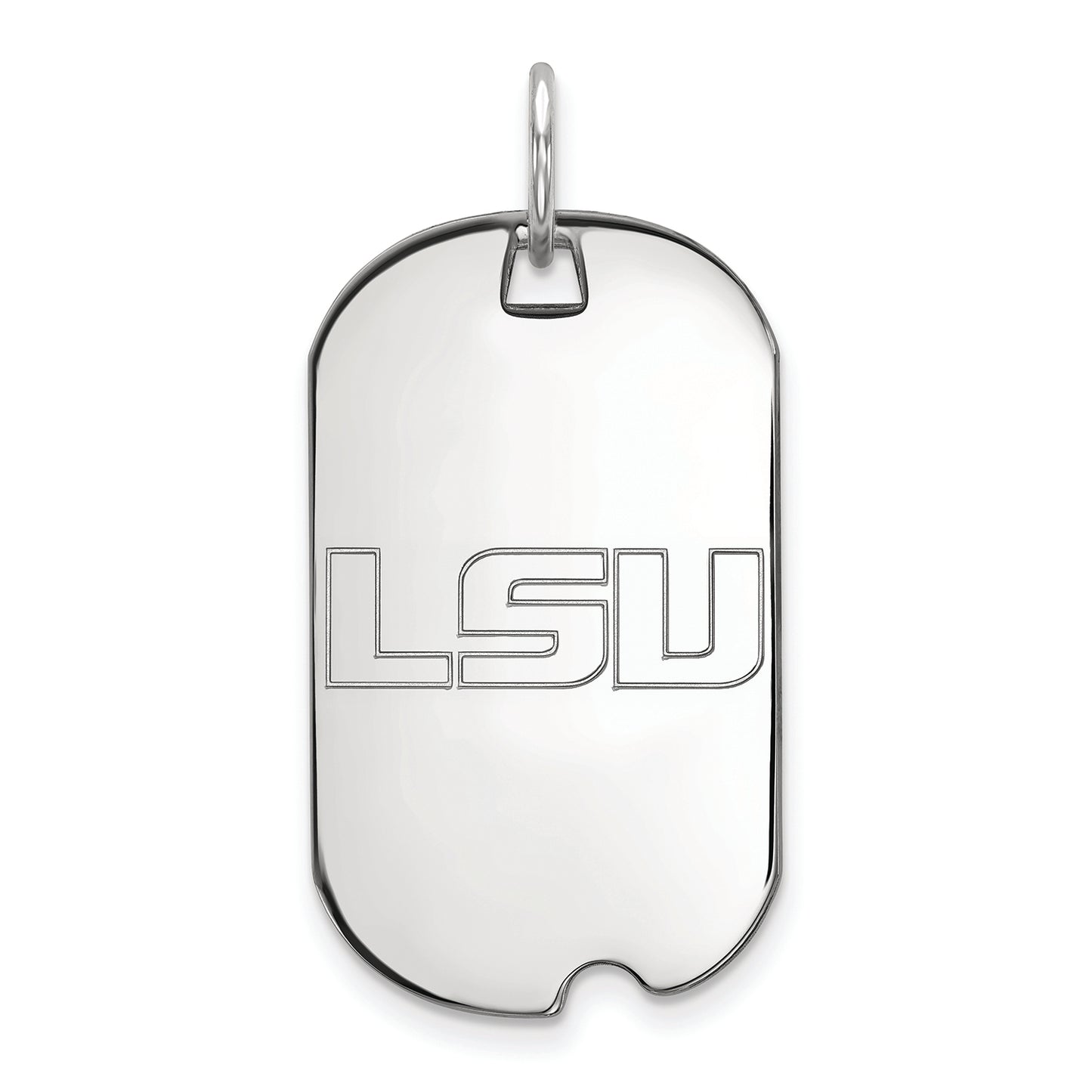 Women's LSU Tigers Sterling Silver Small Dog Tag