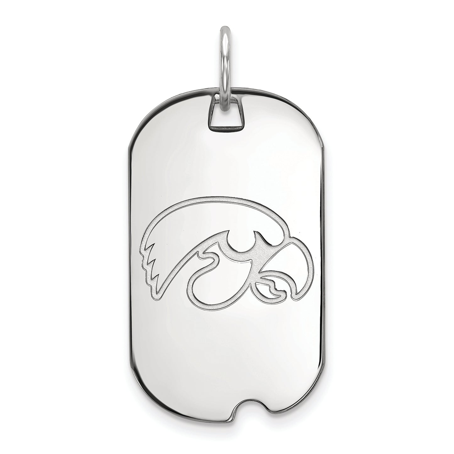 Women's Iowa Hawkeyes Sterling Silver Small Dog Tag