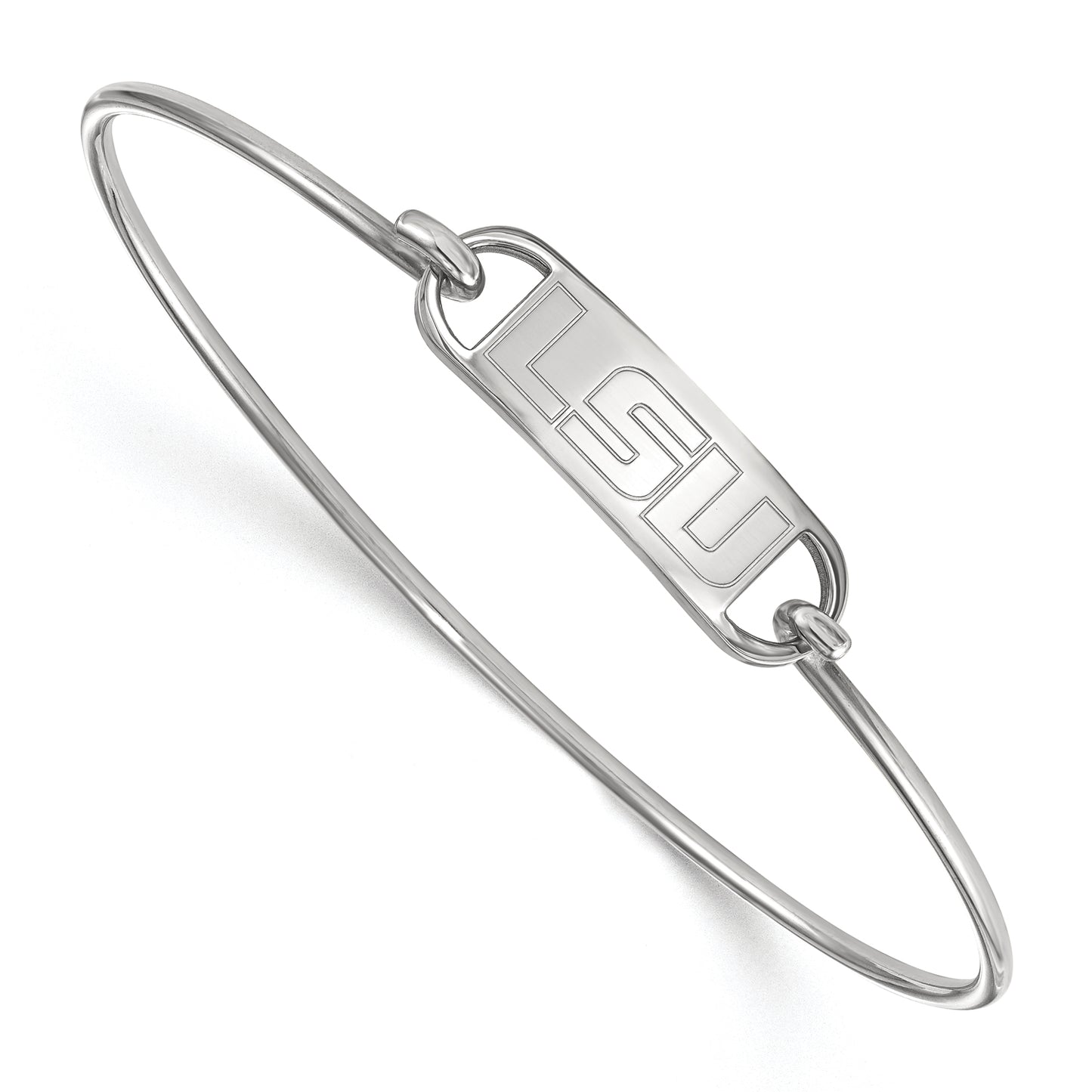 Women's LSU Tigers Sterling Silver Wire Bangle