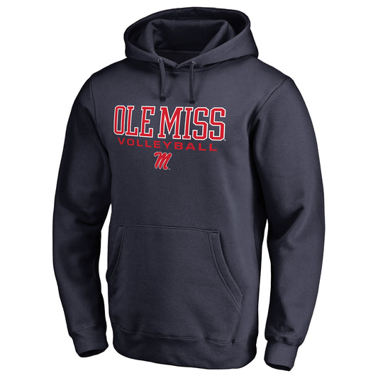 Men's Navy Ole Miss Rebels True Sport Volleyball Pullover Hoodie