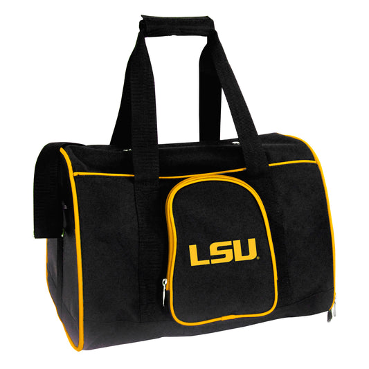 Black LSU Tigers Small 16" Pet Carrier