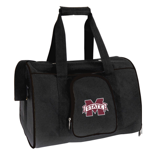 Black Mississippi State Bulldogs Small 16" Pet Carrier