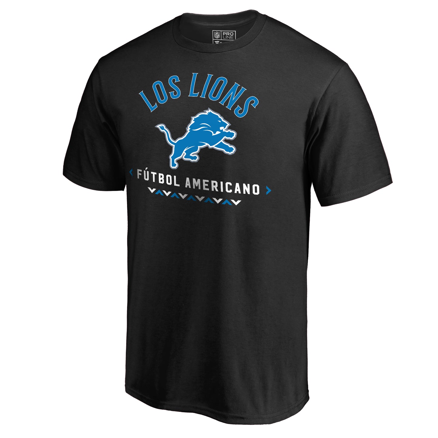 Men's NFL Pro Line Black Detroit Lions Futbol Americano T-Shirt