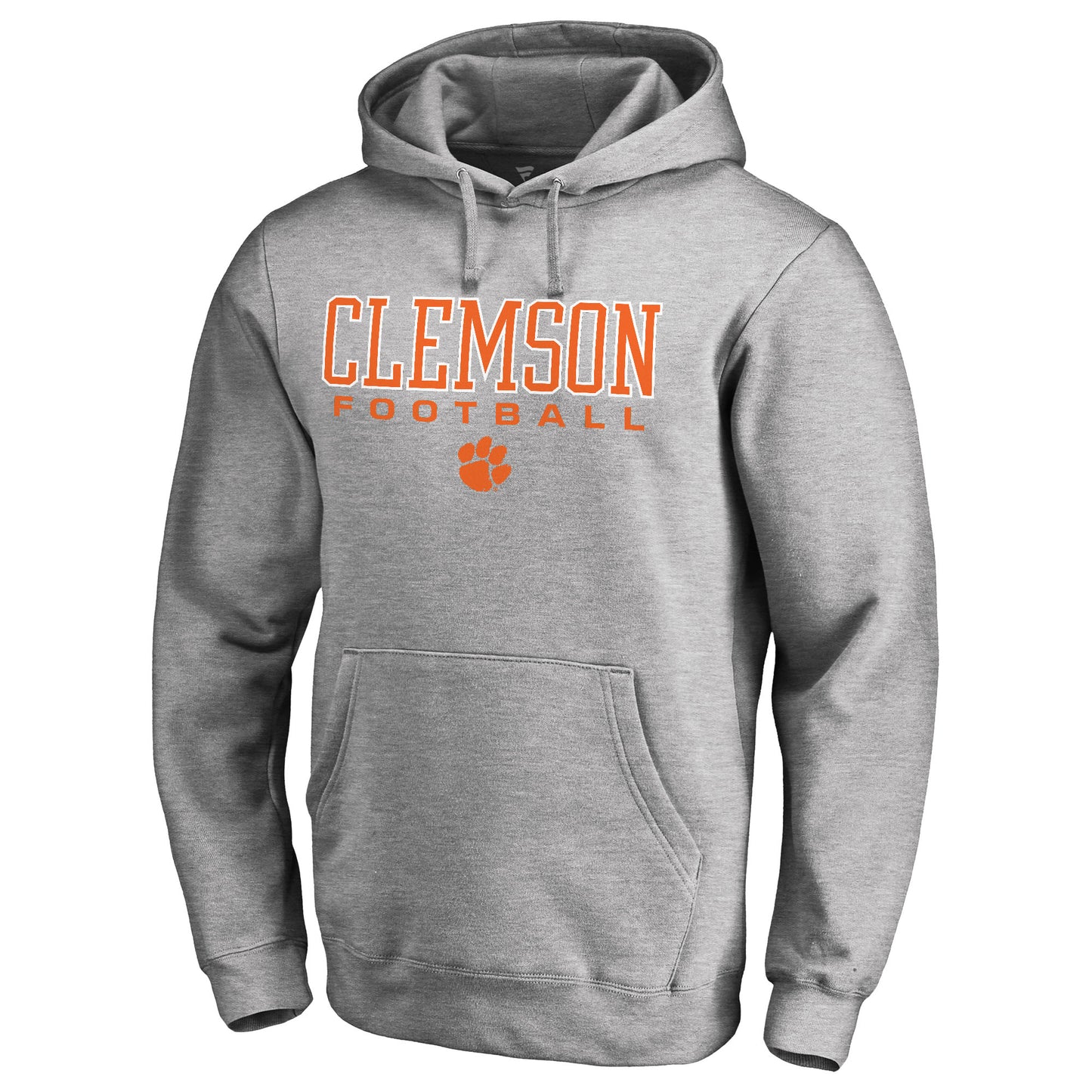 Men's Heathered Gray Clemson Tigers True Sport Football Pullover Hoodie