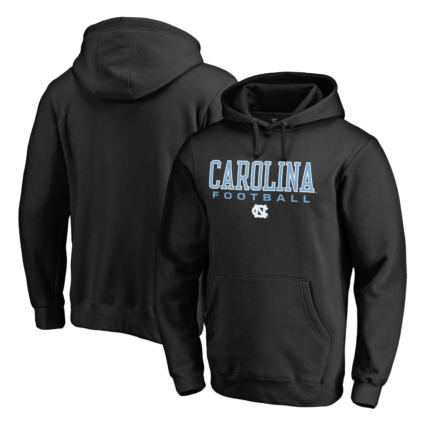 Men's Black North Carolina Tar Heels True Sport Football Pullover Hoodie