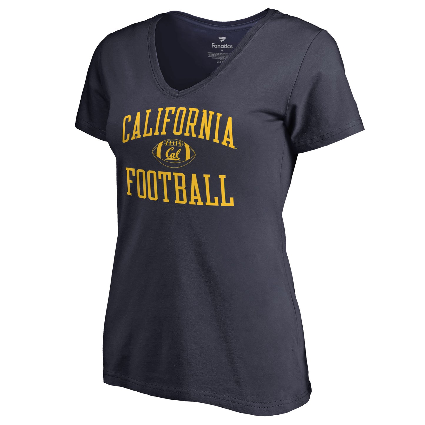 Women's Navy Cal Bears First Sprint V-Neck T-Shirt