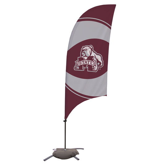 Mississippi State Bulldogs 7.5' Swirl Razor Feather Flag with Base