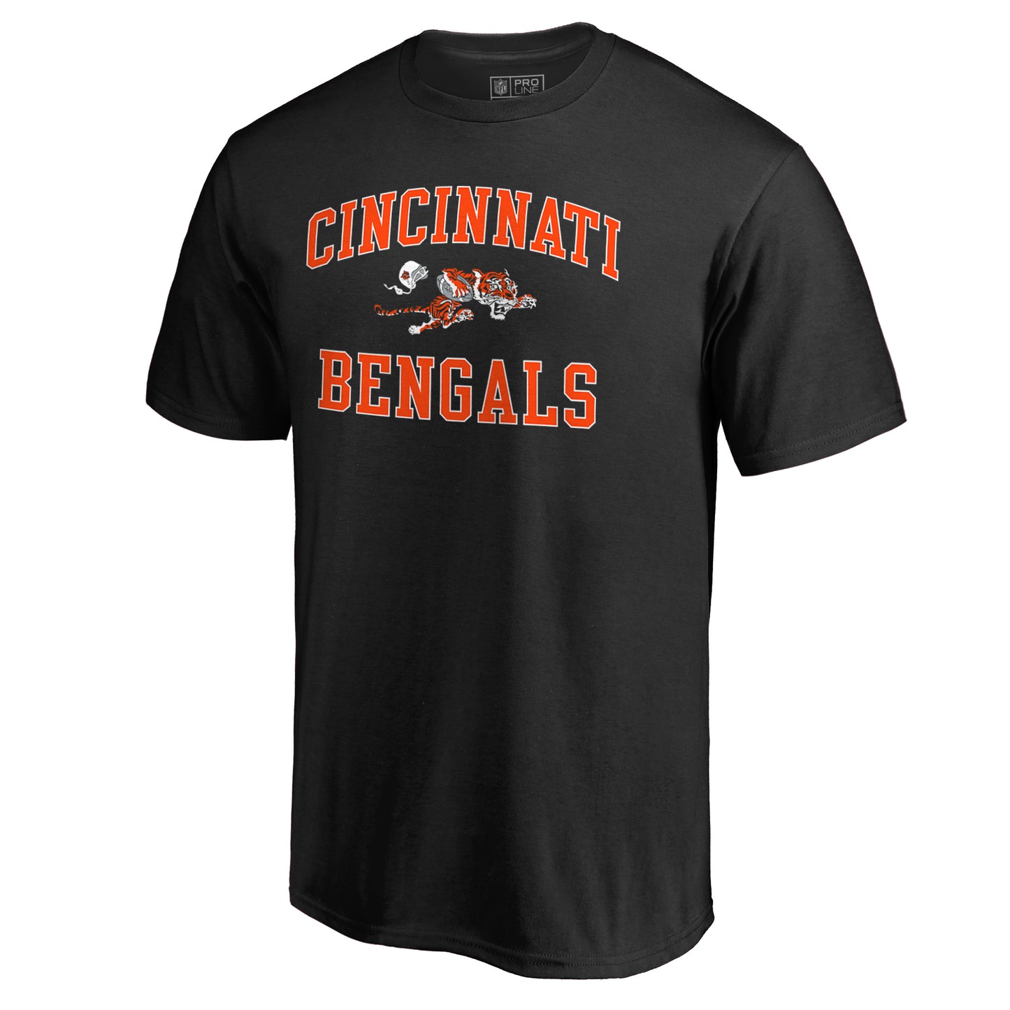 Men's NFL Pro Line Black Cincinnati Bengals Vintage Collection Victory Arch T-Shirt