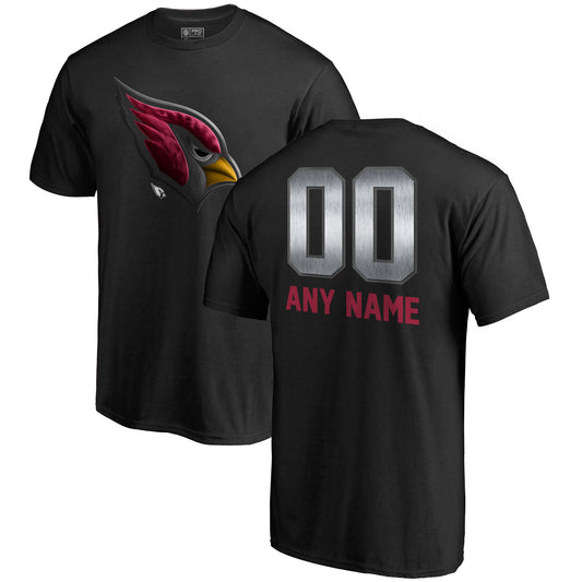 Men's NFL Pro Line Black Arizona Cardinals Personalized Midnight Mascot T-Shirt